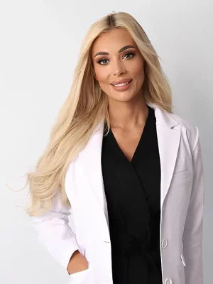 Lek. Magdalena Wojciechowska-Frączek, ginekolog (Gliwice), specjalizująca się w diagnostyce, leczeniu i prowadzeniu ciąży, praktykująca w Glivclinic